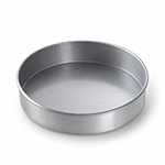 Chicago Metallic Round Aluminized Steel Cake Pan, 8" x 1-1/2" - Case of 12