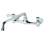 Krowne 8" Wall Mount Kitchen Faucet with Swivel Spout, 8" Spout