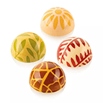 Silikomart Sphere Tritan Chocolate Mold with Chocolate Stamps, 24 Cavities