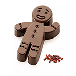 Silikomart GINGER-T Tritan Gingerman Chocolate Mold, 2 Cavities