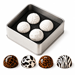 Chocolate World Animal Print Silicone Chocolate Stamps, 4-Piece