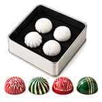 Chocolate World Christmas Silicone Chocolate Stamps, 4-Piece