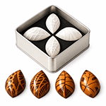 Chocolate World Fauna & Flora Silicone Chocolate Stamps, 4-Piece