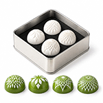 Chocolate World Mandala Silicone Chocolate Stamps, 4-Piece