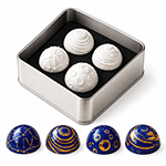 Chocolate World Cosmos Silicone Chocolate Stamps, 4-Piece