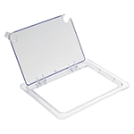 Winco Hinged Polycarbonate Food Pan Cover, Half Size