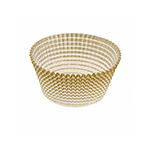 Novacart White with Gold Stripe Mini Cupcake Liner, 1.22" dia. x 0.63" - Case of 2000