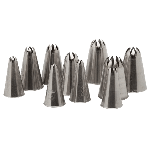 Ateco Closed Star Pastry Tube Set # 850 - Set of 10