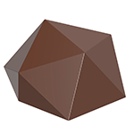 Chocolate World Faceted Polycarbonate Chocolate Mold, 24 Cavities