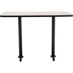 NPS® Café Table, "T" Base, 42" Height, 30"x42" Rectangle grey nebula