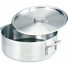 Crestware 40 Qt. Brazier Pan with Cover, Used Acceptable Condition