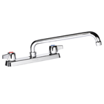 Deck-Mount Faucet with 8" Center, 10" Spout