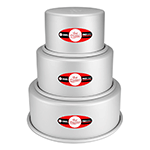 Fat Daddio's Aluminum Round Cake Pans, 3-Piece Set - 4" Deep
