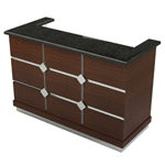 Geneva Bristol Portable Bar, 5' S/S Interior