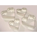 Heart-Shape Cookie Cutter, Heavy Duty Tinned Steel, 5-1/4"