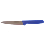 Icel Utility Knife, Wavy Edge, 5-1/2" Blade, Blue Plastic Handle, Case of 12