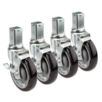 Krowne Metal 28-172S 1" Square Post Shelving Caster with 5" Wheel (Set of 4)