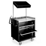 Lakeside LA660B Stainless Steel Compact Mart Cart Black Laminate Finish