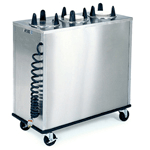 Lakeside LA6308 Mobile Heated Enclosed-Cabinet Dish Dispenser - 3 Stack, Round, Plate Size: 7-3/8" to 8-1/8"