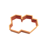 Large Double Tefillin Cookie / Cake Cutter, 3" x 2" x 1 1/2" H