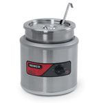 Nemco 6102A-ICL 7 Qt. Round Cooker/Warmer with Inset, Cover, and Ladle
