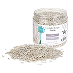 O'Creme Silver Metallic Sugar Rods, 1 lb.