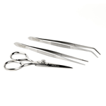 O'Creme Stainless Steel Tweezers & Scissors, Set of 3
