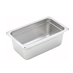 Steam Table Pan, Stainless, Quarter Size (10-5/16" x 6-5/16") x 4"