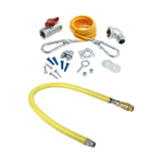T&S Brass HG-4 Gas Connector with K Installation Kit, 3/4" NPT, 24" Hose