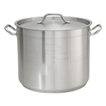 Winco 32 Quart Stainless Steel Stock Pot with Cover,  Used Very Good Condition