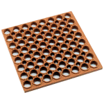 Winco Straight Edge Rubber Floor Mat, Red, 3 Feet x 5 Feet