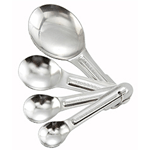 Winco Stainless Steel Measuring Spoons, Set Of 4